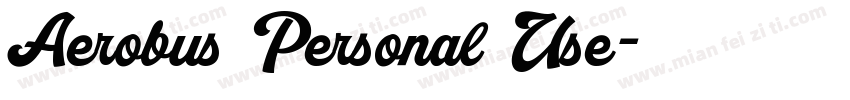 Aerobus Personal Use字体转换